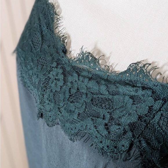 Wishlist Apparel Teal Lace Trim Camisole Tank Top Small NWT - Picture 3 of 6